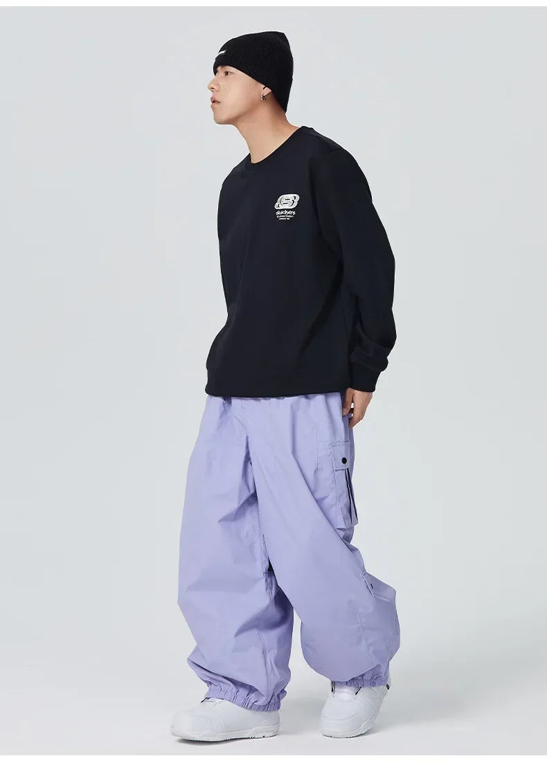 Dollplus Baggy Snowboard Pants – Waterproof, Breathable & Thermal Ski Overalls 2025