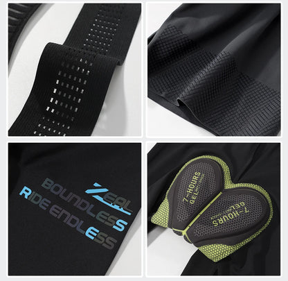 Men's Cycling Bib Shorts Seamless Outdoor Wear Bike Ride 7 Hours Padded Pro Team Riding Bib Tights Breathable MTB Cycling Shorts