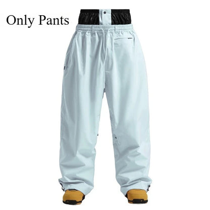 Dollplus Baggy Ski Pants – Waterproof Windproof Snowboard Trousers for Men & Women
