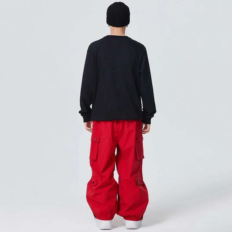 Dollplus Baggy Snowboard Pants – Waterproof, Breathable & Thermal Ski Overalls 2025