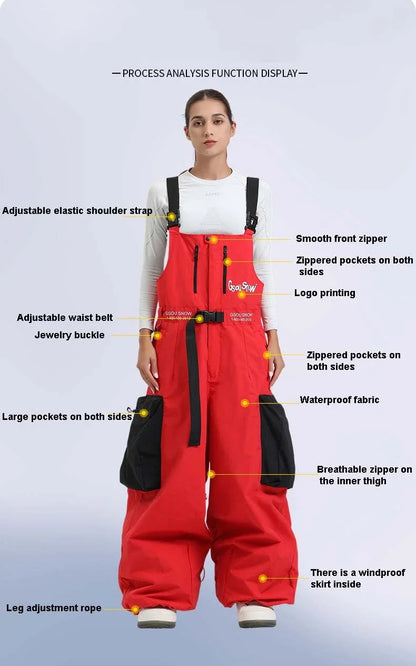 2025 Baggy Snowboard Pants Women Men - Best Baggy Snowboarding Pants Waterproof 20000mm