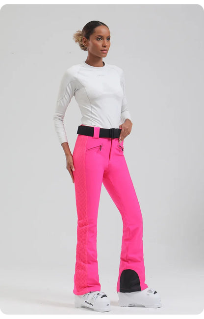 Womens snowboard Pants by Mioigee – Slim Fit, Elastic Waist, Waterproof & Breathable