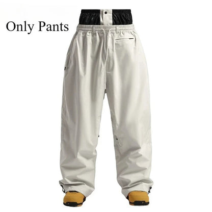 Dollplus Baggy Ski Pants – Waterproof Windproof Snowboard Trousers for Men & Women