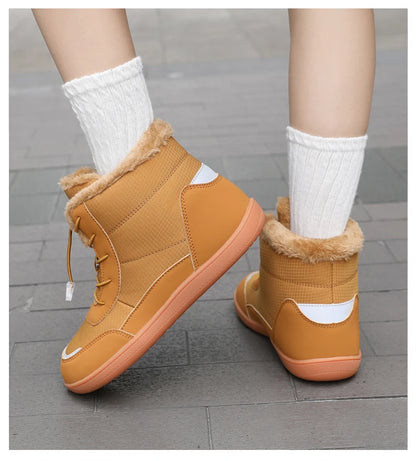 Clearance_2024 women's barefoot snow boots warm snow boots outdoor hiking shoes winter fur ankle boots women's boot Barefoot Ank