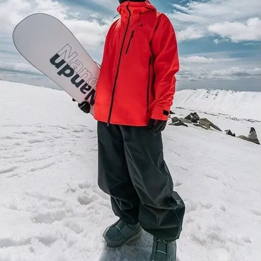 Snowboarding & Ski Pants – Wear-Resistant Waterproof Snowboard Pants, Unisex Loose Fit