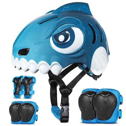 FUNWICT Kids Bicycle Helmet Children Sports Safety Protection Knee Elbow Pad Sets Balance Bike Roller Skating Cycling Helmets
