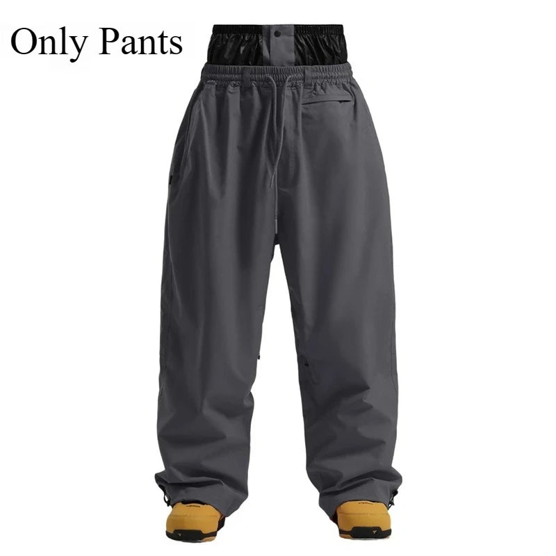 Women’s Baggy Ski Pants by Dollplus – Breathable, Waterproof, and Windproof Snowboard Trousers fro Men