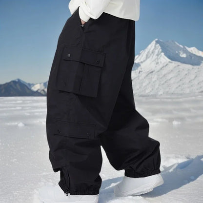 Dollplus Baggy Snowboard Pants – Waterproof, Breathable & Thermal Ski Overalls 2025