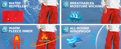 Men’s Super Baggy Snowboard Pants – Waterproof, Insulated, Loose Fit Ski Trousers