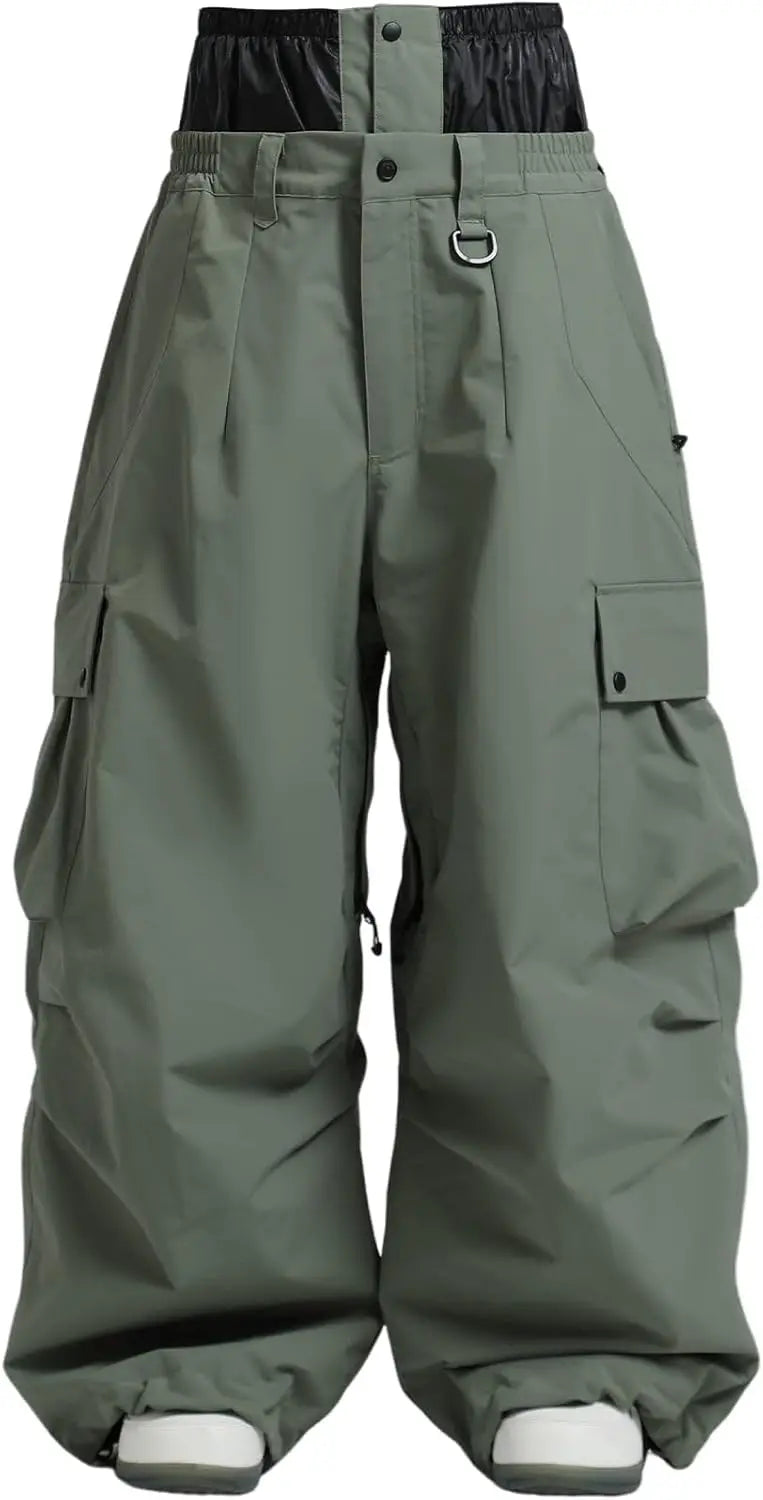 Men’s Super Baggy Snowboard Pants – Waterproof, Insulated, Loose Fit Ski Trousers