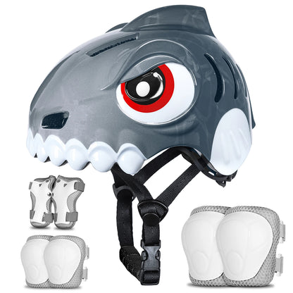 FUNWICT Kids Bicycle Helmet Children Sports Safety Protection Knee Elbow Pad Sets Balance Bike Roller Skating Cycling Helmets
