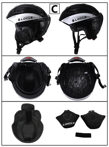 LOCLE Ski Helmet Men Women Integrally-molded Children Kids Skiing Helmet Skateboard Ski Snowboard Motorcycle Snowmobile Helmet