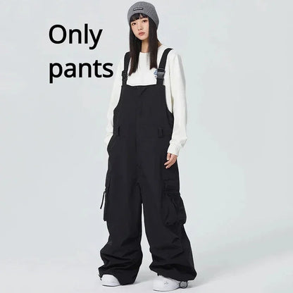 Dollplus Winter Ski Pants – Unisex Snowboard Overalls, 15,000mm Waterproof & Windproof