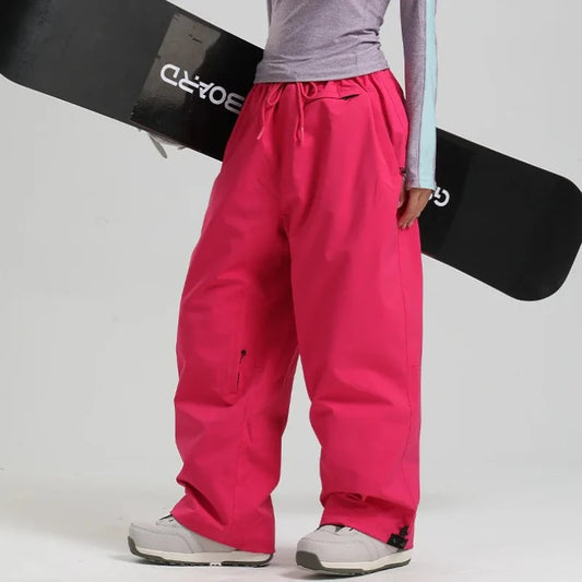 Women’s Baggy Ski Pants by Dollplus – Breathable, Waterproof, and Windproof Snowboard Trousers fro Men