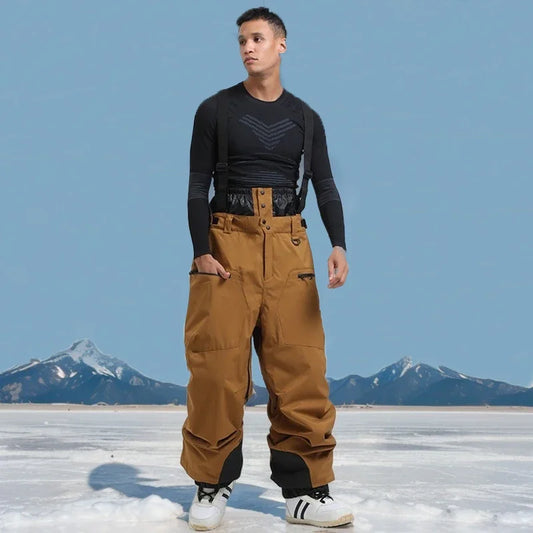 Mioigee Men’s Skiing Pants – Waterproof Snowboard Trousers, Warm Insulated Overalls