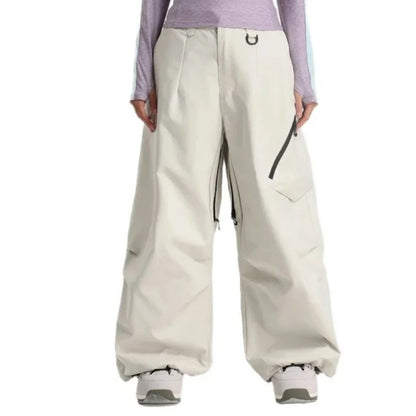 Dollplus Women’s Waterproof Ski Pants – Windproof Baggy Snowboard Trousers for Winter Sports