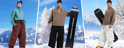 Baggy Snowboard Pants by Dollplus – Multi-Pocket, Windproof & Thermal Ski Wear
