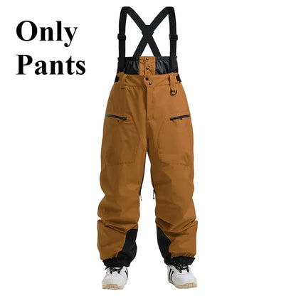 Mioigee Men’s Skiing Pants – Waterproof Snowboard Trousers, Warm Insulated Overalls
