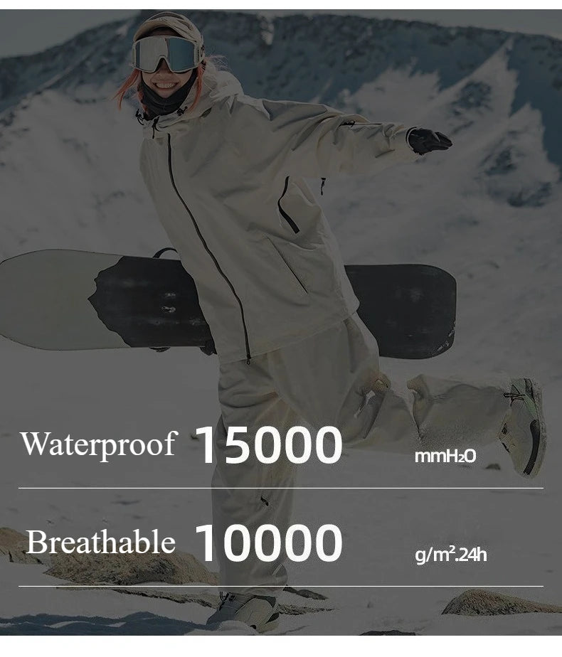 Women’s Baggy Ski Pants by Dollplus – Breathable, Waterproof, and Windproof Snowboard Trousers fro Men