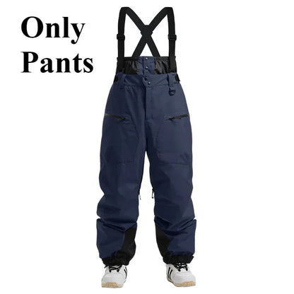 Mioigee Men’s Winter Ski Pants – Waterproof 15,000mm Snowboard Overalls, Thickened Warm Trousers