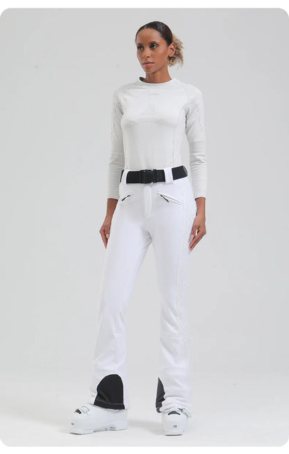 Womens snowboard Pants by Mioigee – Slim Fit, Elastic Waist, Waterproof & Breathable