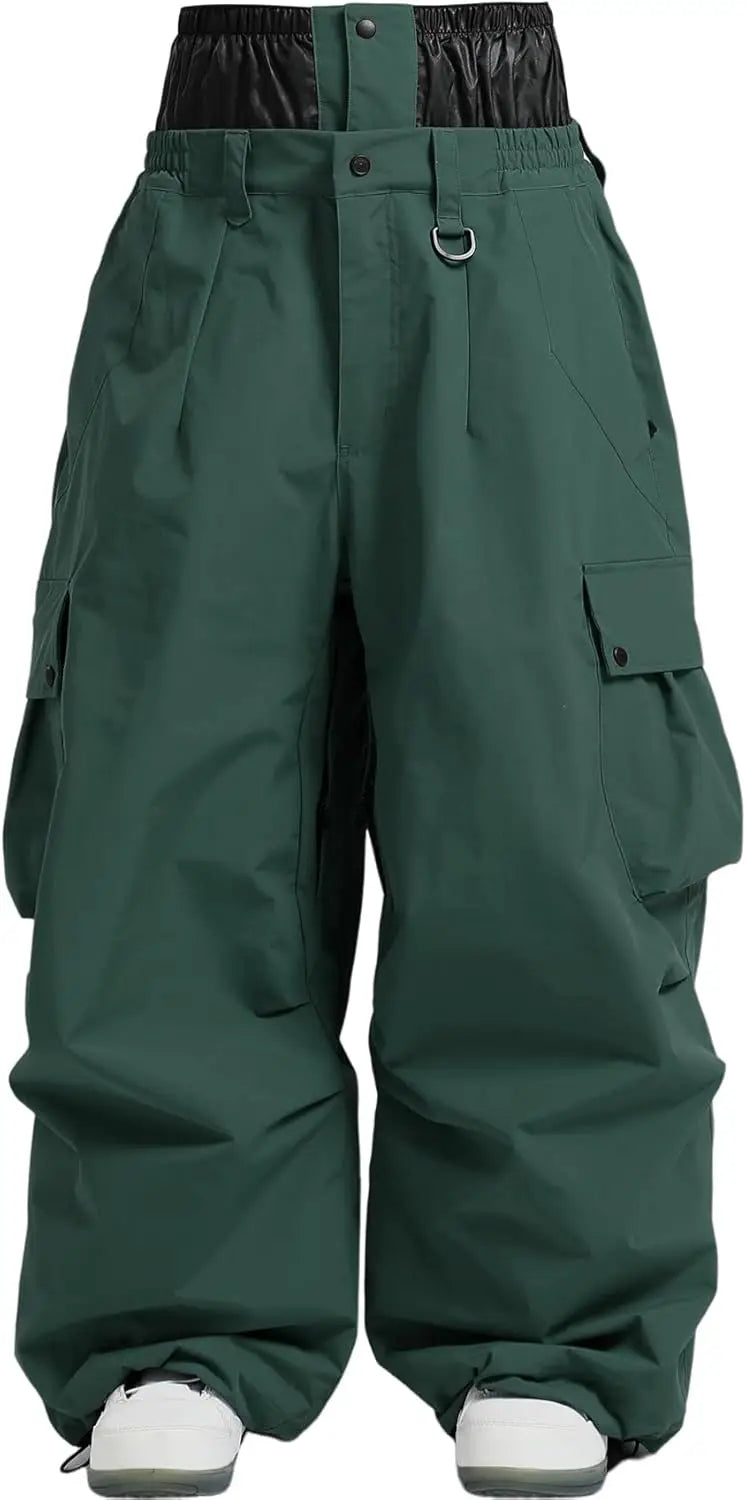 Men’s Super Baggy Snowboard Pants – Waterproof, Insulated, Loose Fit Ski Trousers