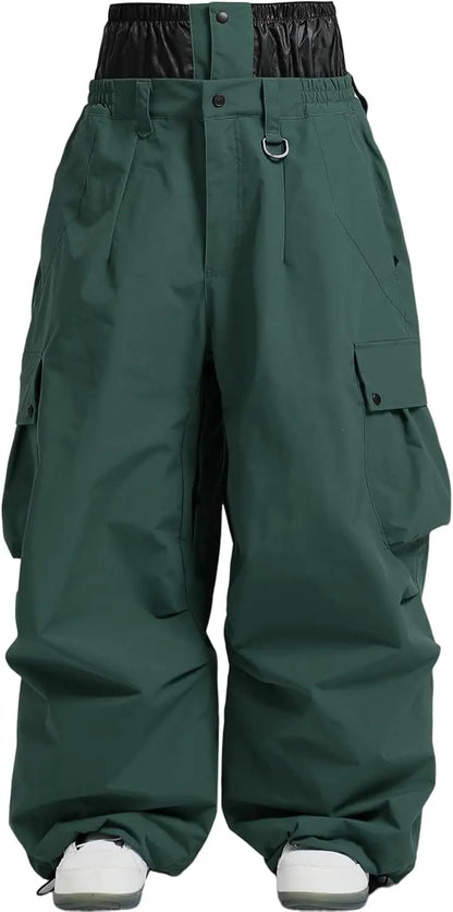 Men’s Super Baggy Snowboard Pants – Waterproof, Insulated, Loose Fit Ski Trousers