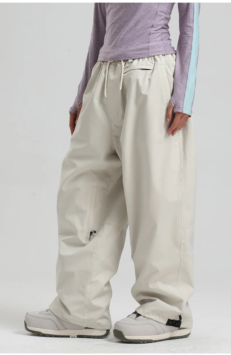Women’s Baggy Ski Pants by Dollplus – Breathable, Waterproof, and Windproof Snowboard Trousers fro Men