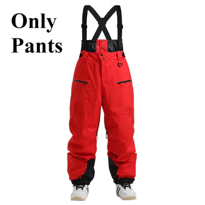 Mioigee Men’s Winter Ski Pants – Waterproof 15,000mm Snowboard Overalls, Thickened Warm Trousers