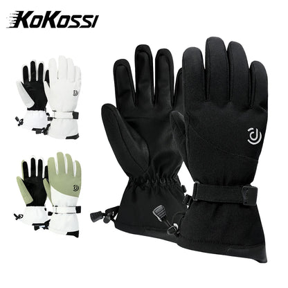 KoKossi Winter Non-slip Touch Screen Waterproof Snowboard Ski Gloves Thickened Windproof Cycling Fleece Warm Riding Gloves