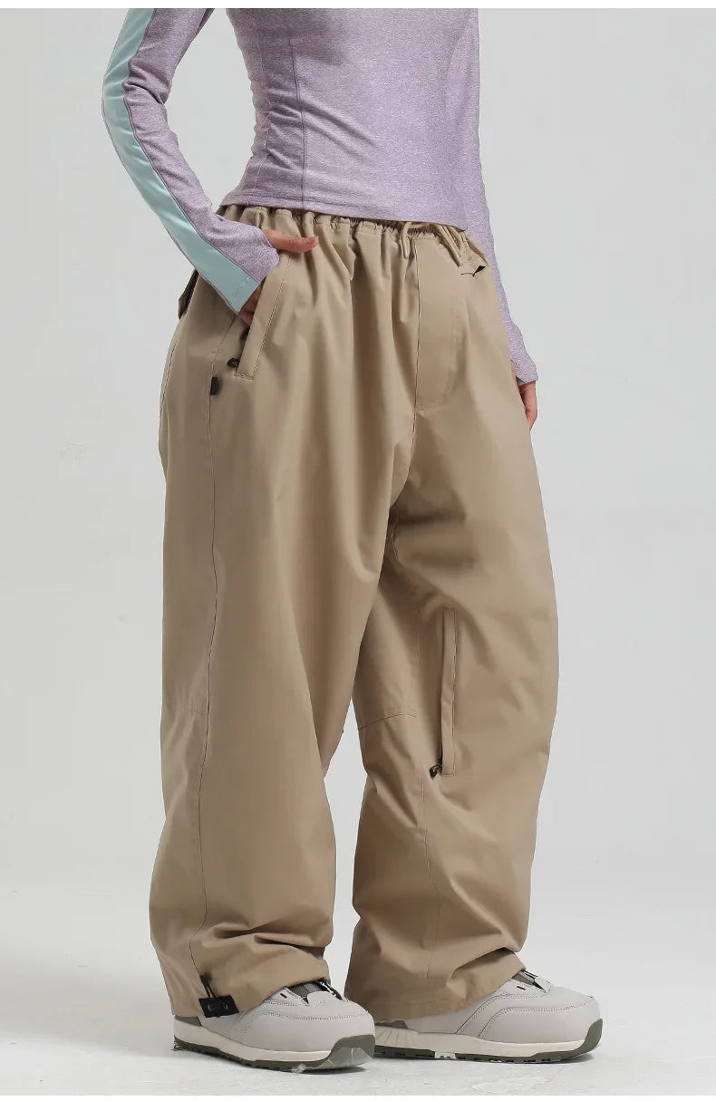 Dollplus Baggy Ski Pants – Waterproof Windproof Snowboard Trousers for Men & Women