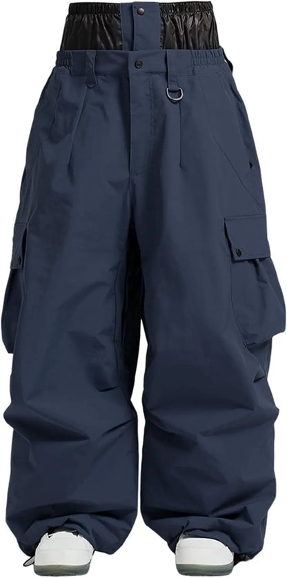 Men’s Super Baggy Snowboard Pants – Waterproof, Insulated, Loose Fit Ski Trousers