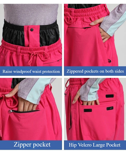 Dollplus Baggy Ski Pants – Waterproof Windproof Snowboard Trousers for Men & Women