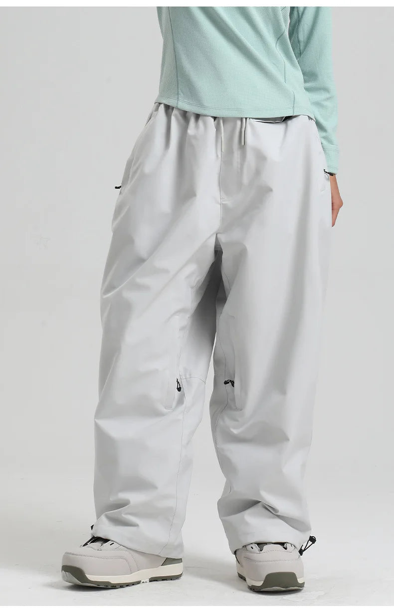 Dollplus Baggy Ski Pants – Waterproof Windproof Snowboard Trousers for Men & Women