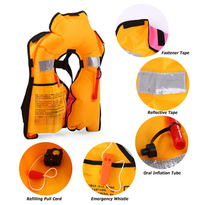 Manual Inflatable Life Jacket Adult Life Vest Water Sports Swimming Fishing Survival Jacket