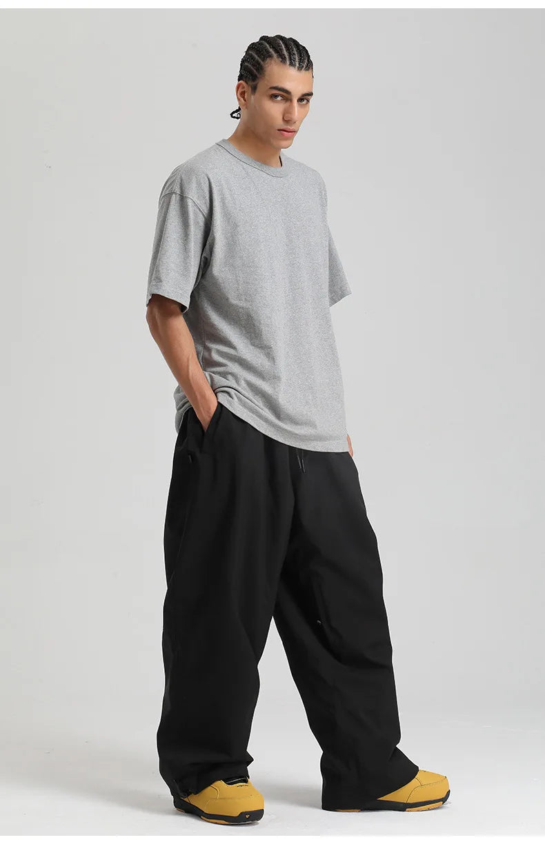 Dollplus Baggy Ski Pants – Waterproof Windproof Snowboard Trousers for Men & Women