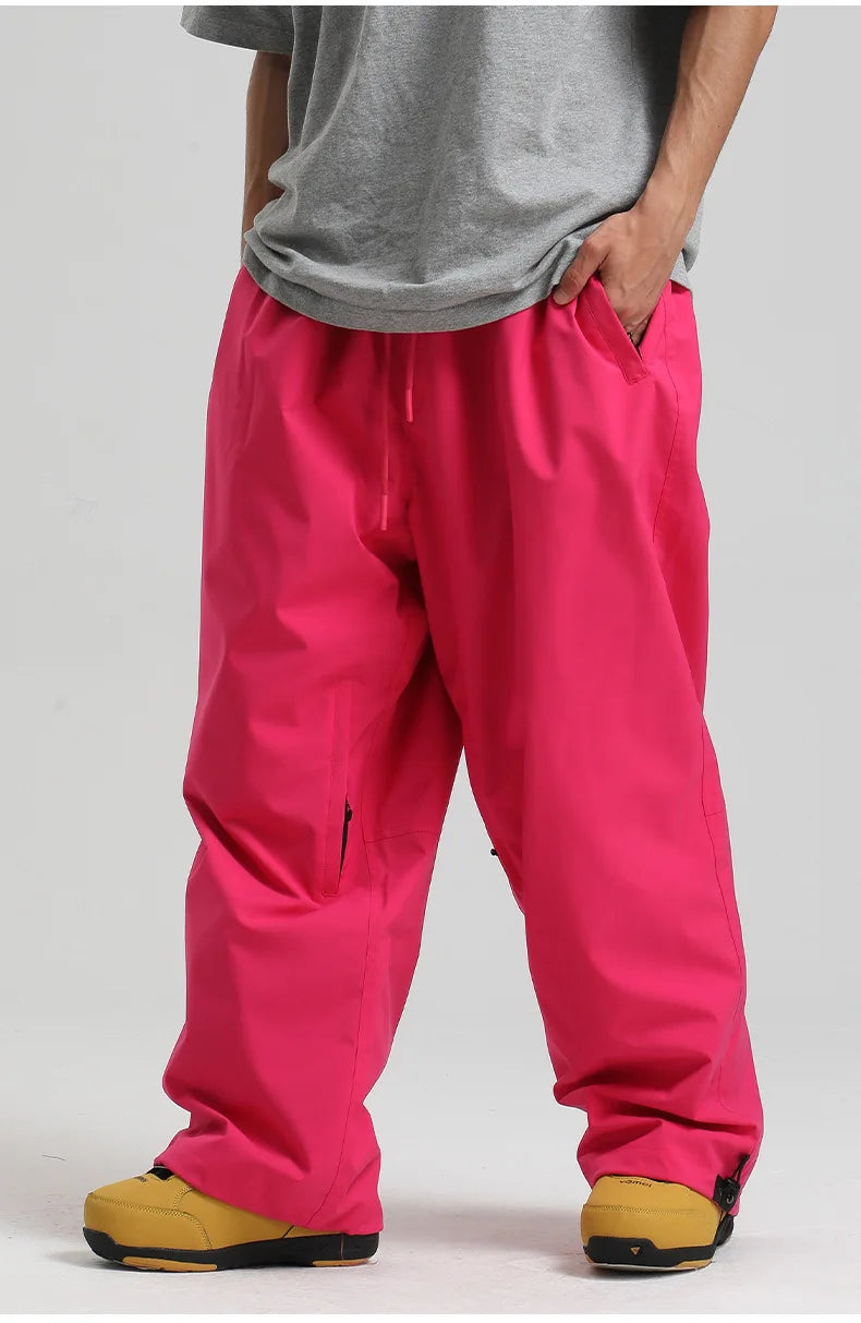 Dollplus Baggy Ski Pants – Waterproof Windproof Snowboard Trousers for Men & Women