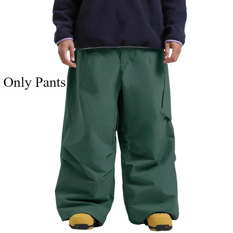 Dollplus Women’s Waterproof Ski Pants – Windproof Baggy Snowboard Trousers for Winter Sports