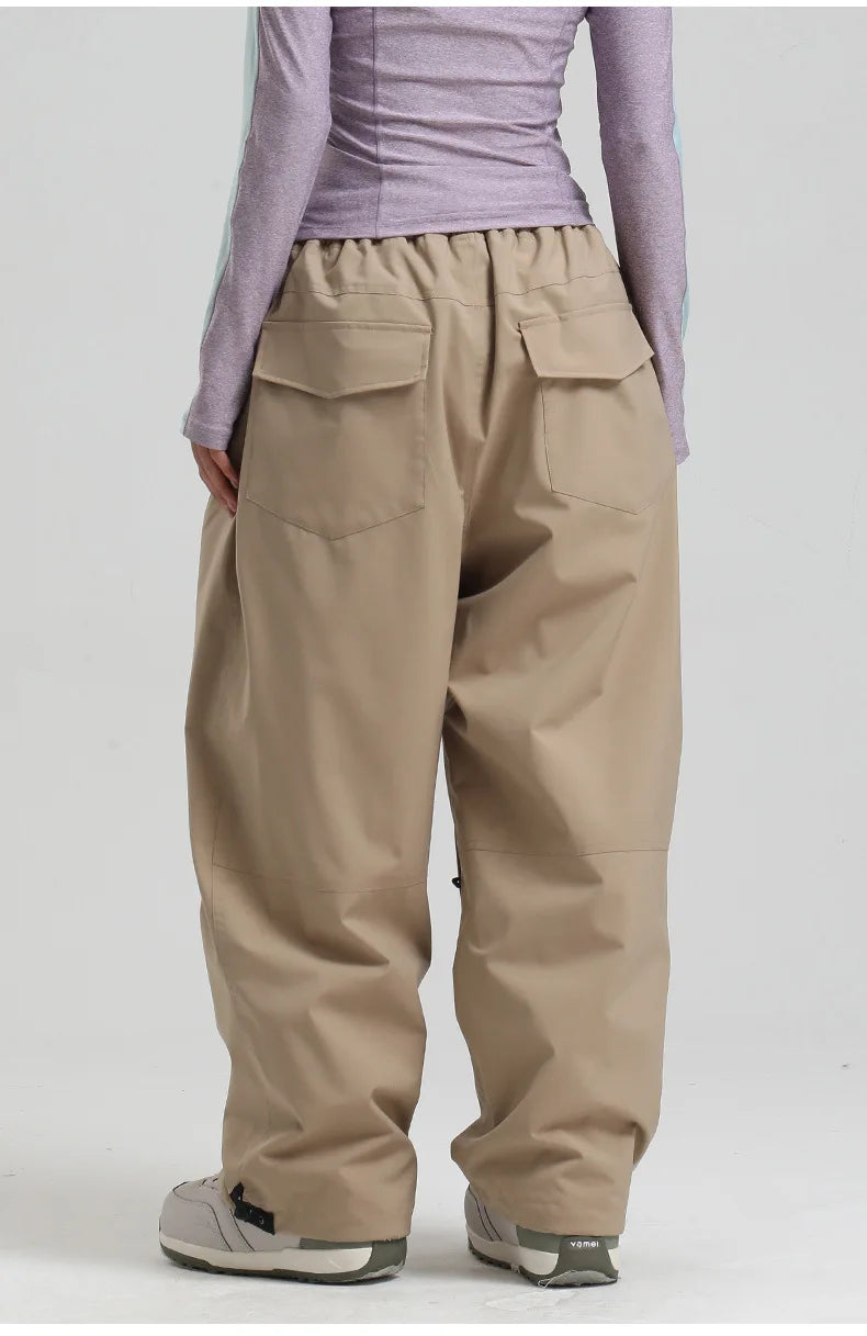 Dollplus Baggy Ski Pants – Waterproof Windproof Snowboard Trousers for Men & Women
