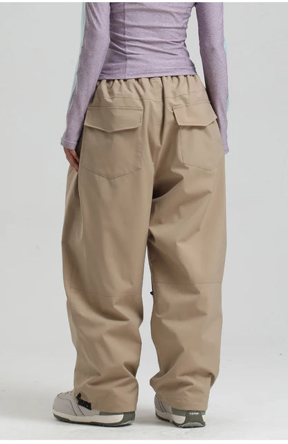 Dollplus Baggy Ski Pants – Waterproof Windproof Snowboard Trousers for Men & Women