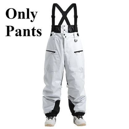 Mioigee Men’s Winter Ski Pants – Waterproof 15,000mm Snowboard Overalls, Thickened Warm Trousers