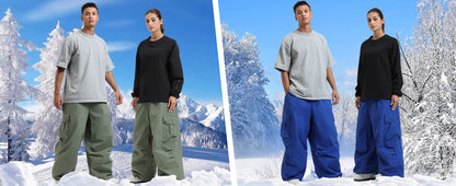 Men’s Super Baggy Snowboard Pants – Waterproof, Insulated, Loose Fit Ski Trousers