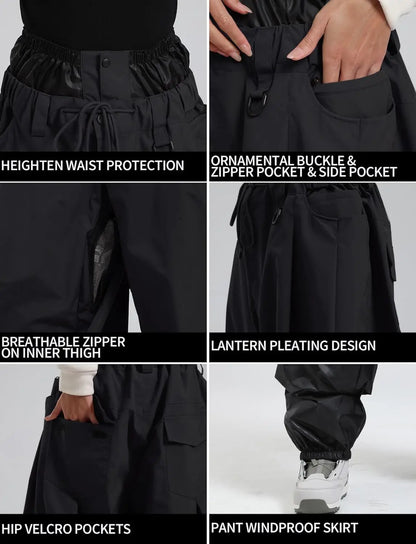 Baggy Snowboard Pants for Men – Waterproof Ski Pants with Thermal Insulation