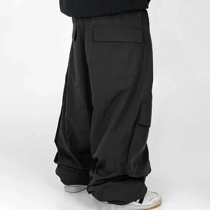 Dollplus Men’s Baggy Ski Pants 2025 – Loose Fit Cargo Snowboard Overalls, 3L Waterproof