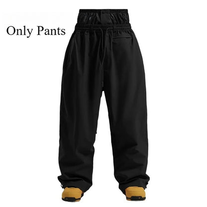 Women’s Baggy Ski Pants by Dollplus – Breathable, Waterproof, and Windproof Snowboard Trousers fro Men