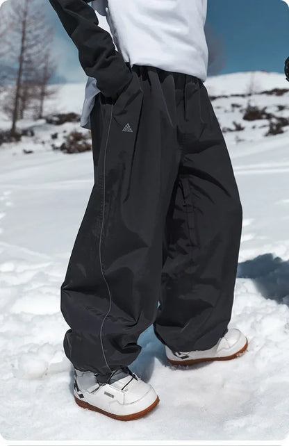 Snowboarding & Ski Pants – Wear-Resistant Waterproof Snowboard Pants, Unisex Loose Fit