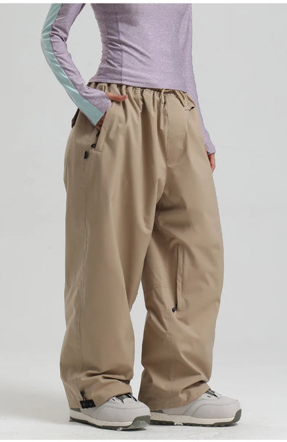 Women’s Baggy Ski Pants by Dollplus – Breathable, Waterproof, and Windproof Snowboard Trousers fro Men