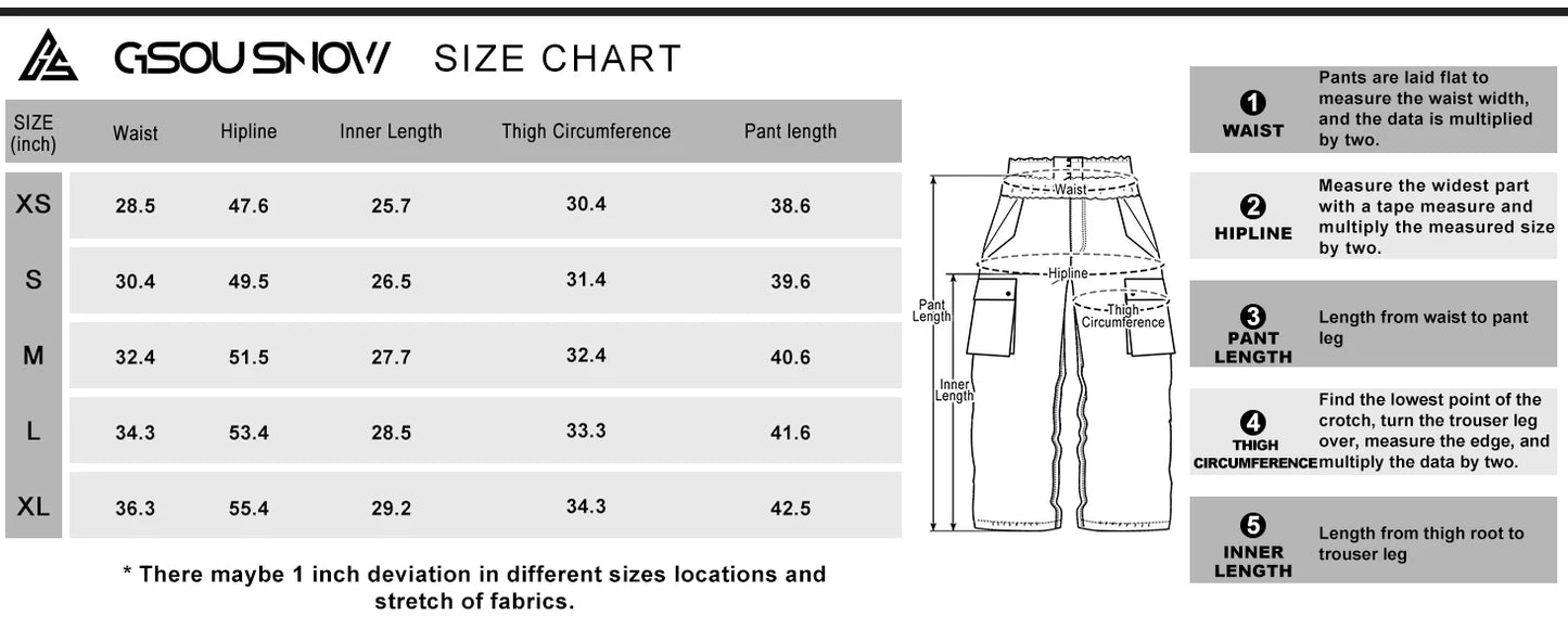 Men’s Super Baggy Snowboard Pants – Waterproof, Insulated, Loose Fit Ski Trousers