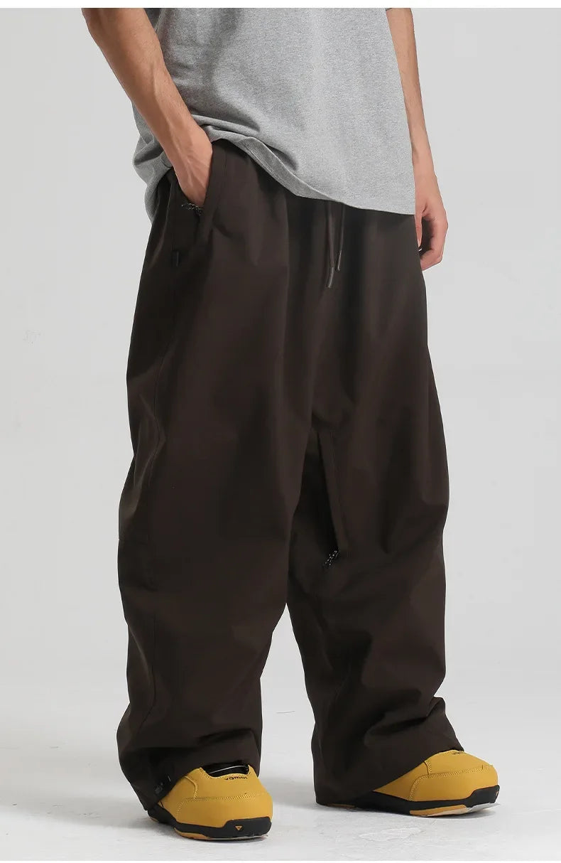 Dollplus Baggy Ski Pants – Waterproof Windproof Snowboard Trousers for Men & Women