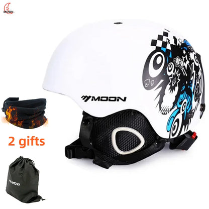 MOON Skiing Helmet Skiing Helmet Children Adult Ultralight Extreme Sports Skateboard Snowboard Helmet Snowmobile Motorcycle